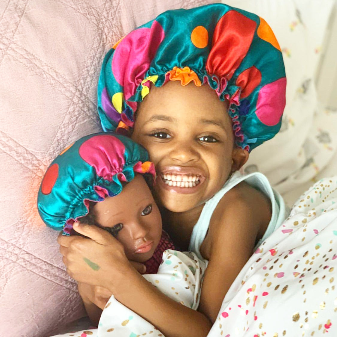 Curl Care: Matching Girl & Doll Bonnets