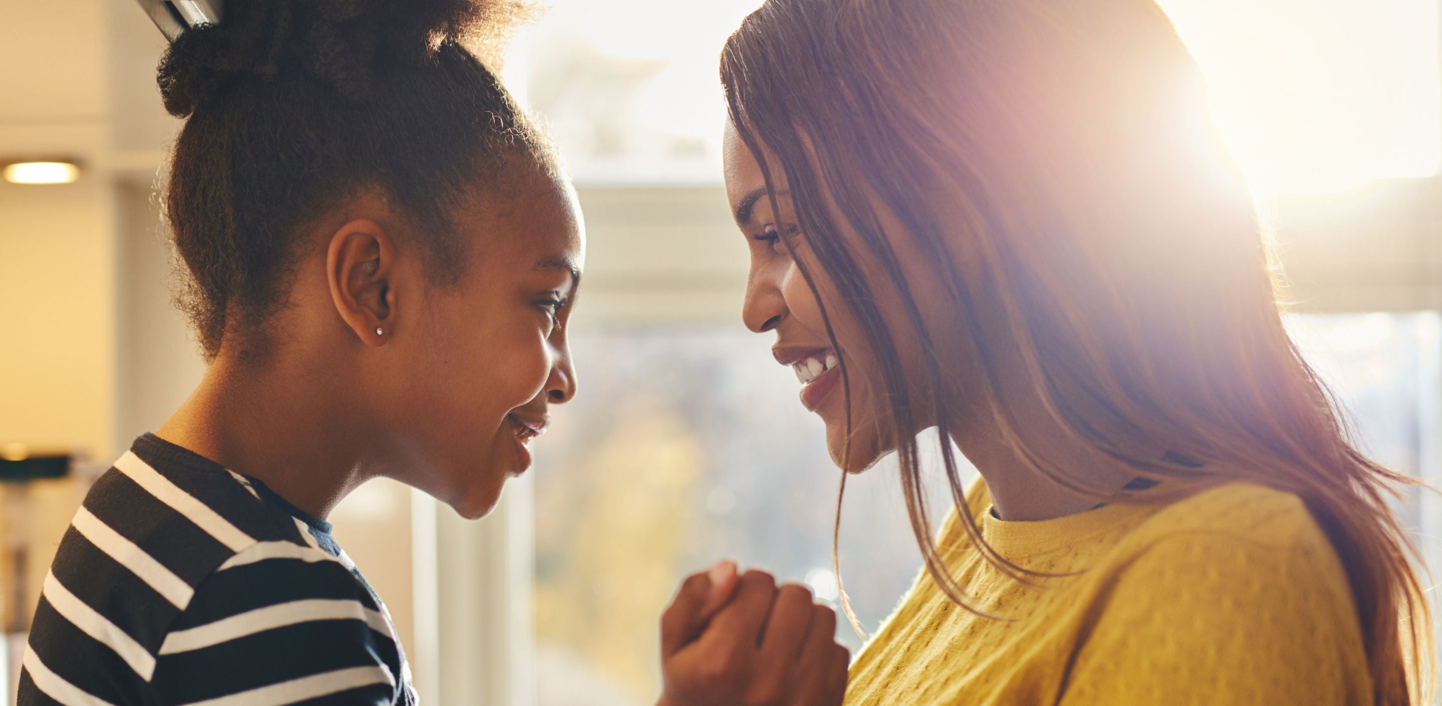 Confident Girl with supportive mom
