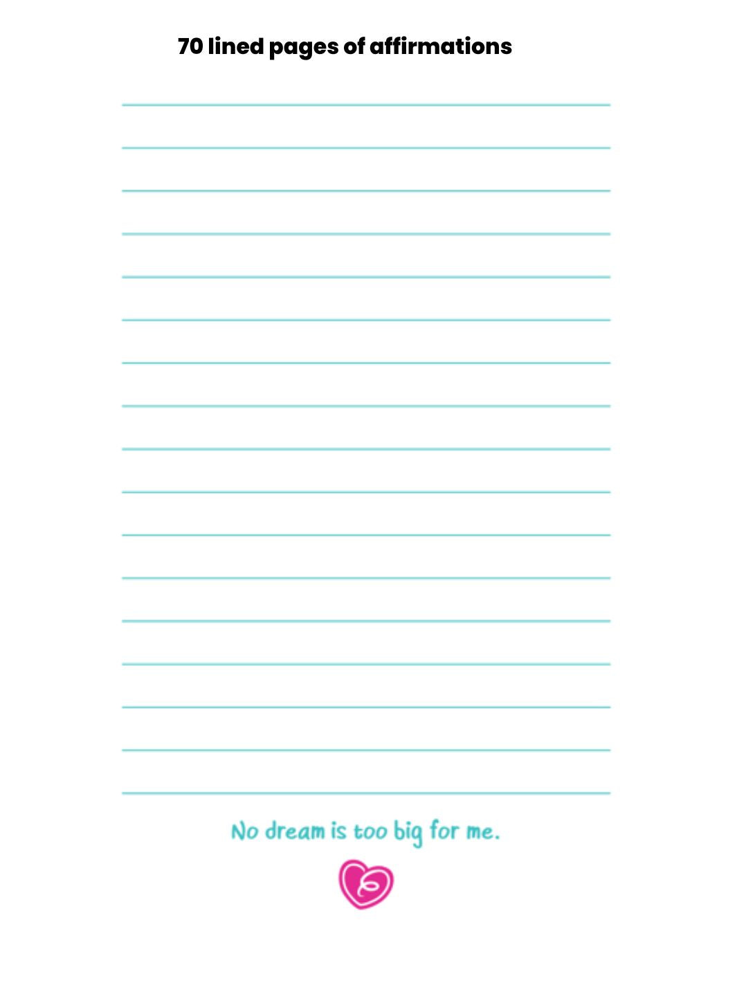 Confident Girls Lead Blank Journal with Affirmations