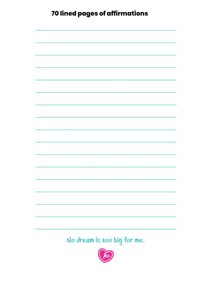 Confident Girls Lead Blank Journal with Affirmations