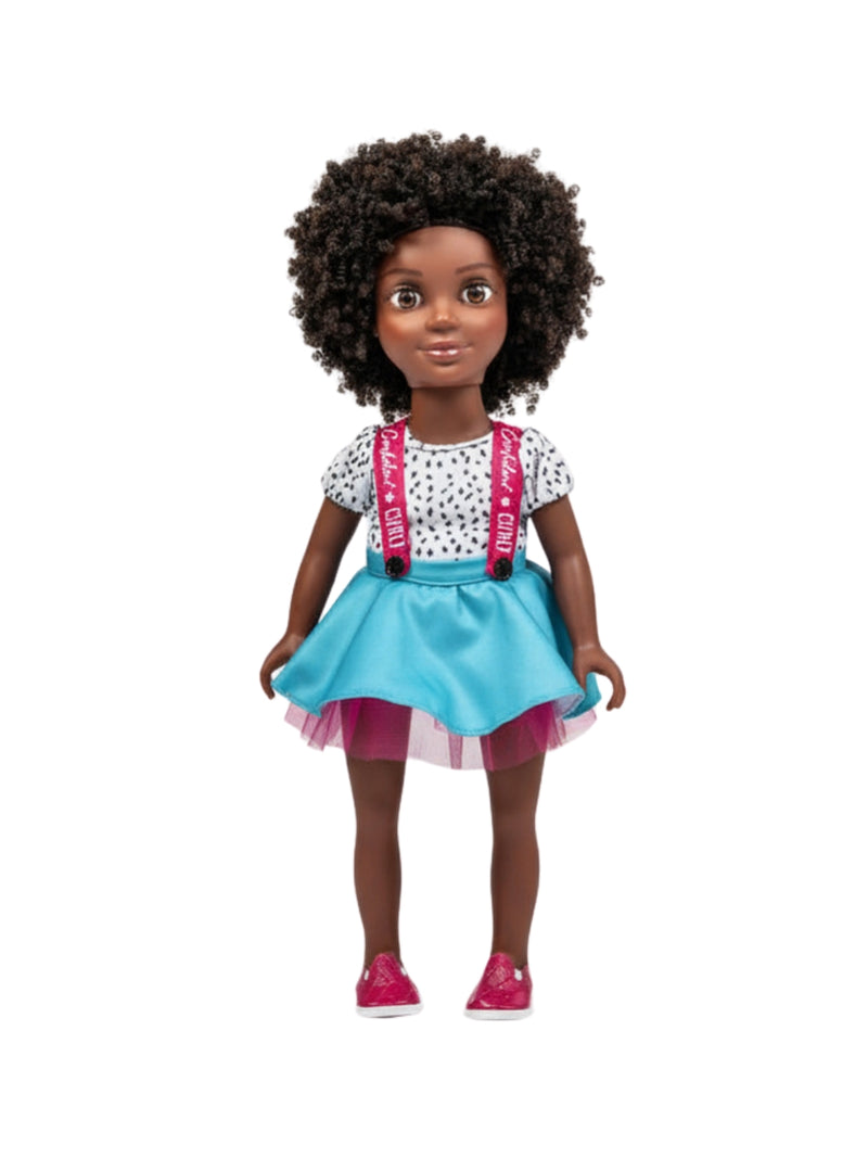 Bella, the 18-inch doll with washable natural curly hair
