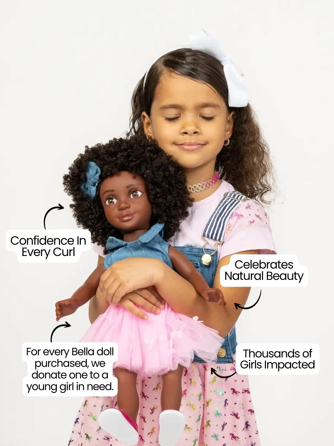 Beautiful Curly Me Bella – 18 inch Doll with Natural Curly Hair
