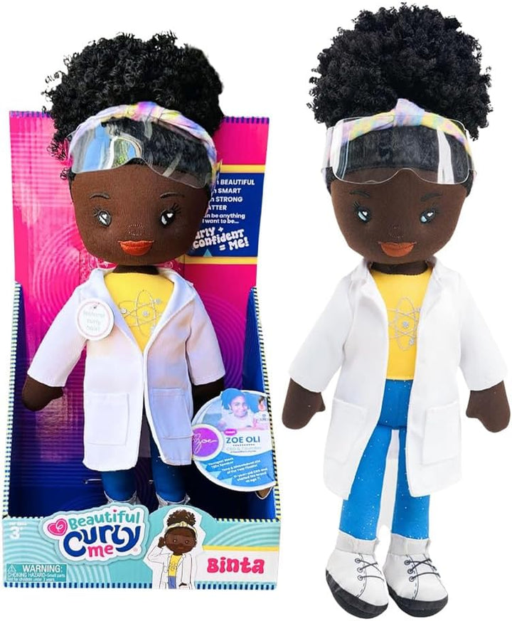 Beautiful Curly Me Binta Scientist 14 inch Plush Doll