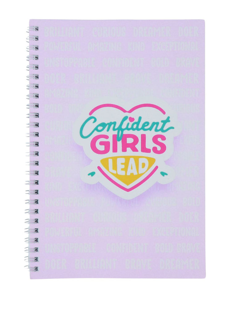 Confident Girls Lead Blank Journal with Affirmations