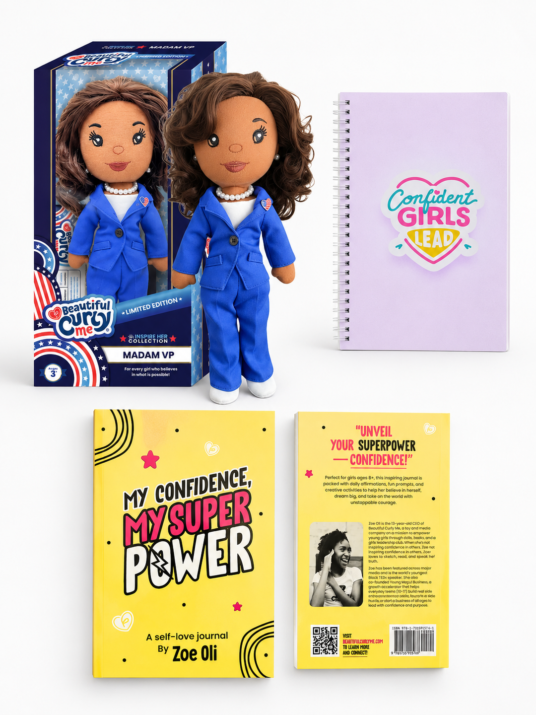 Girls Leadership Gift Set | Collectible doll + Empowering journals