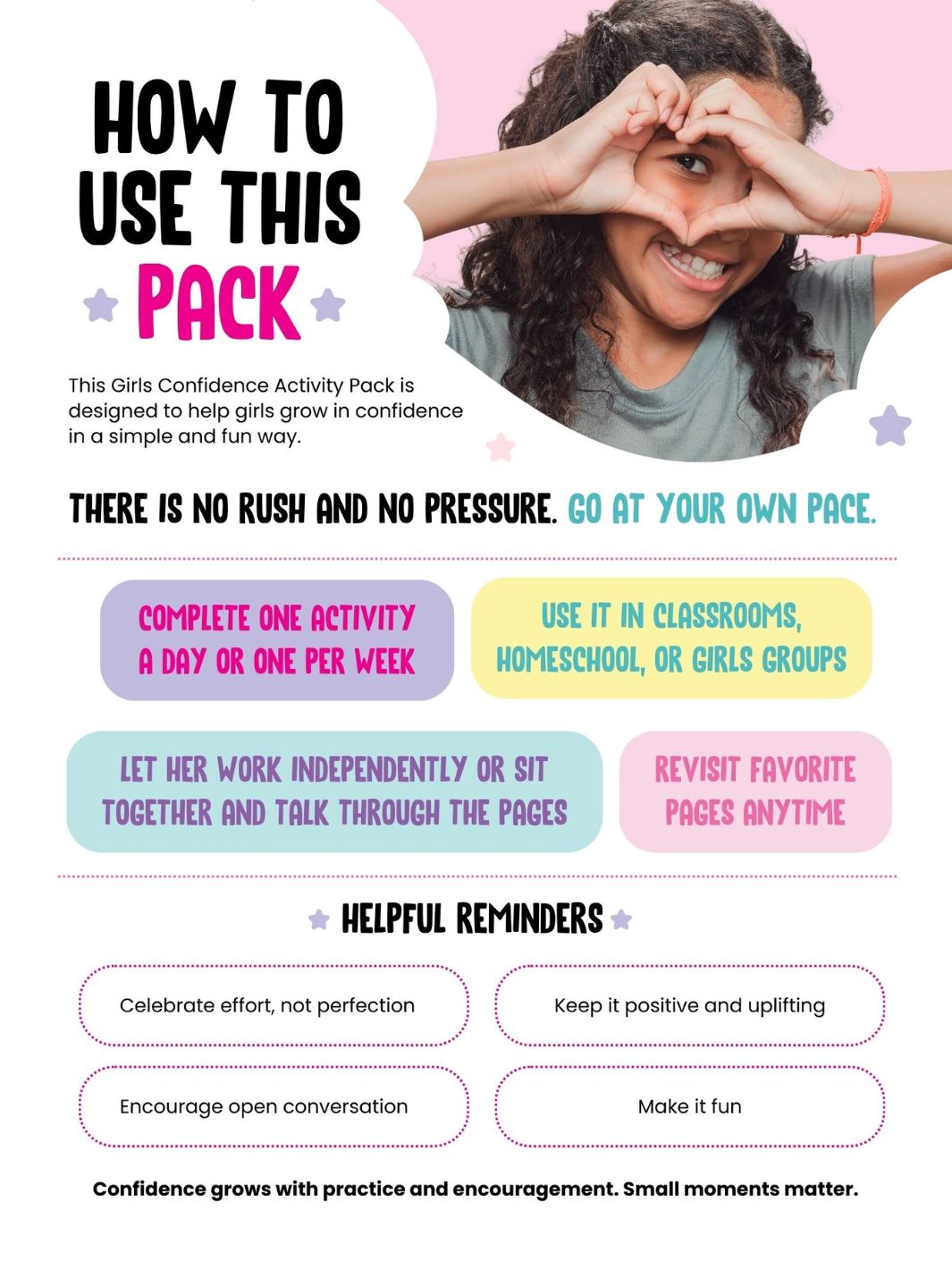Girls Confidence Digital Activity Pack