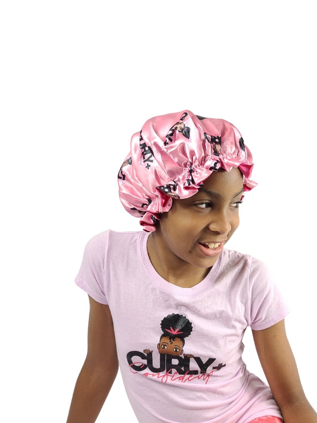 Curly+Confident Signature | Reversible Satin Bonnet Set - Adjustable-kit-Beautiful Curly Me