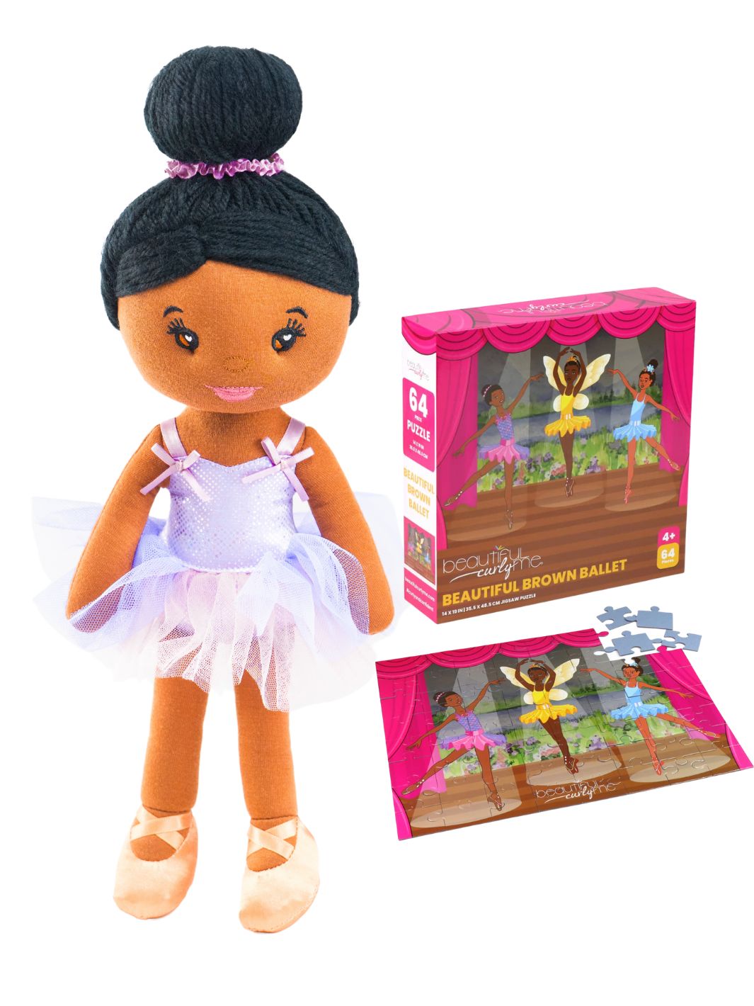 Imara 14 inch Ballerina Plush Doll & 64 piece jigsaw puzzle