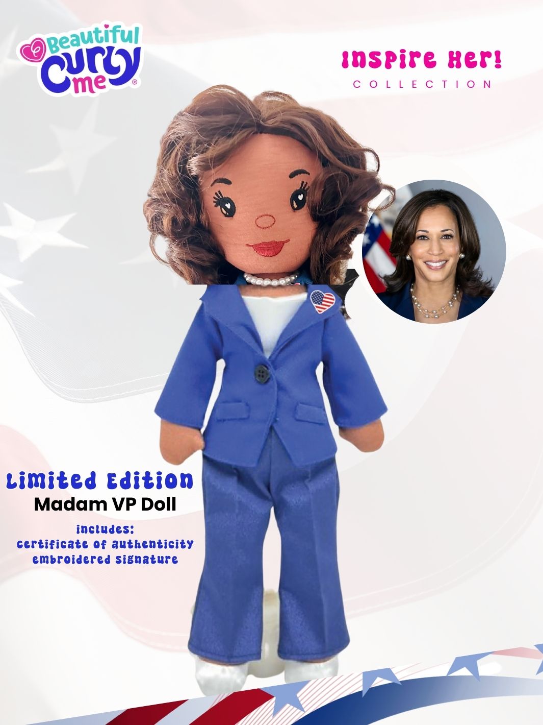 PREORDER: Madam VP | Vice President Collectible Limited Edition 14 inch Plush Doll