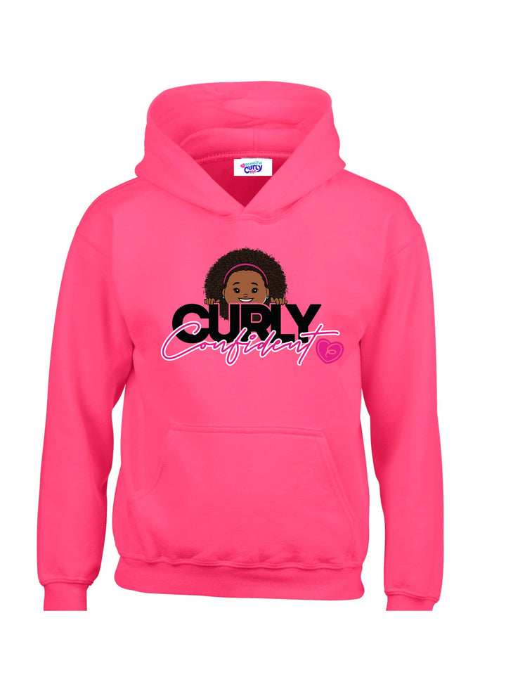 Pink Curly & Confident Girls Hoodie