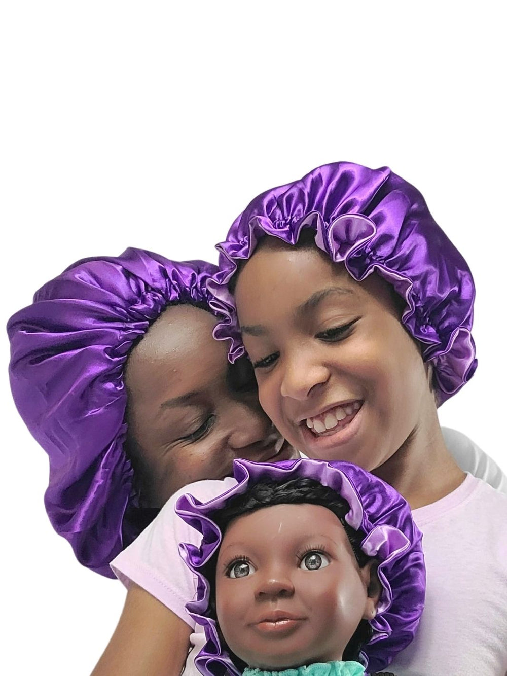 Reversible Satin Bonnets | Adult Only & Mommy Mini & Me (Matching Adult, Girl and Doll)-Bonnet-Beautiful Curly Me