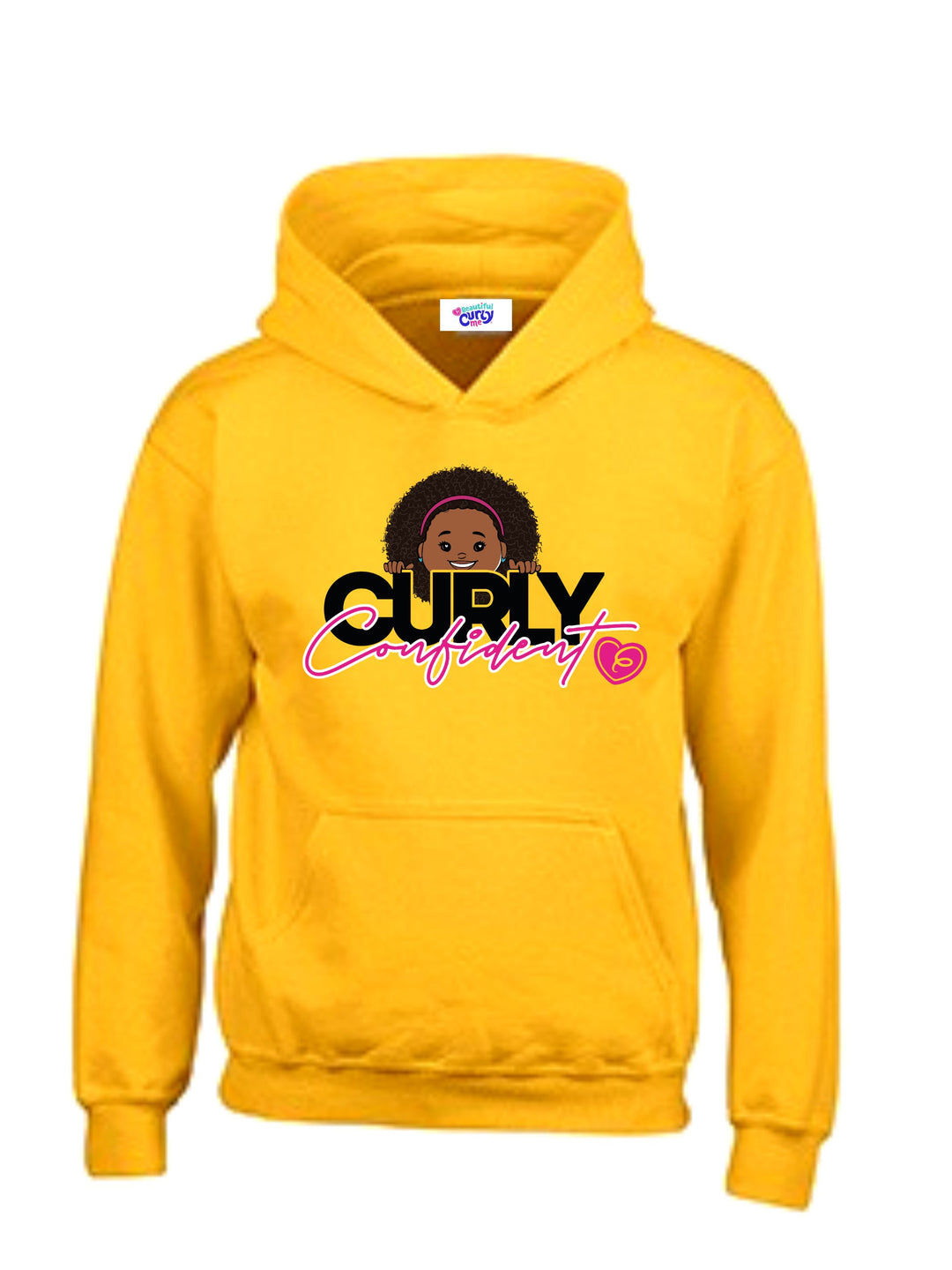 Yellow Curly + Confident Hoodie