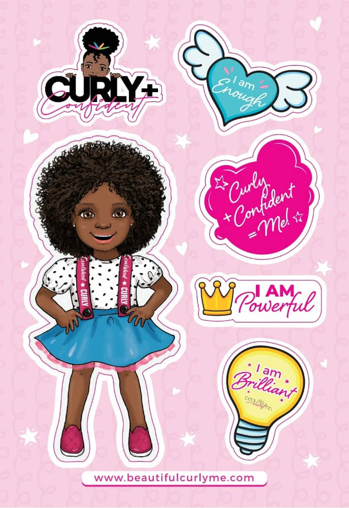 Bella Affirmation Stickers-Beautiful Curly Me