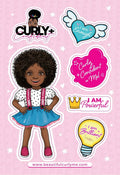 Bella Affirmation Stickers-Beautiful Curly Me